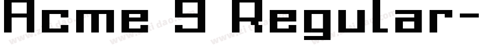 Acme 9 Regular字体转换